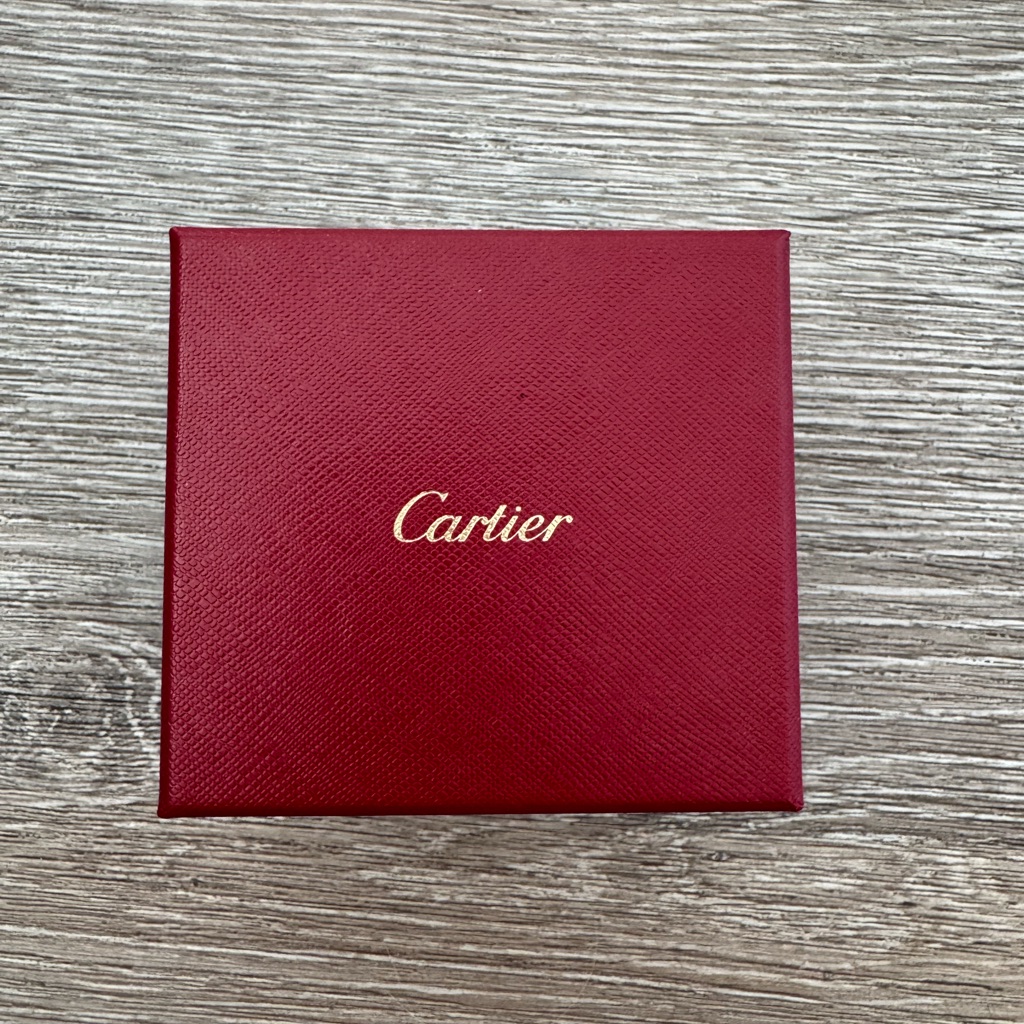 Cartier Authentic Jewelry Storage Gift Box Small Red Gold Excellent Condition